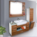 mdf banyo dolabi kahverengi