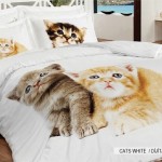 casa dora 3d cift kisilik nevresim takimi cats white 21762 750x750