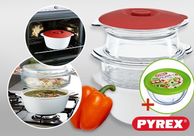 pyrex multicook buharli pisirme tencere seti