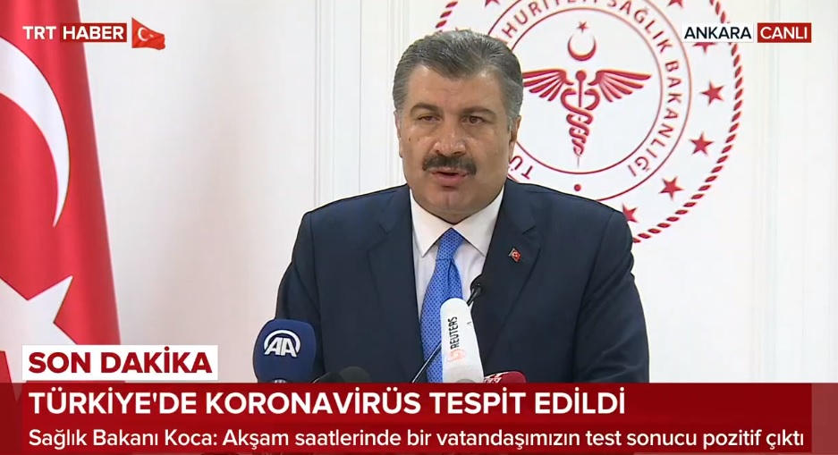 turkiyede koronavirus tespit edildi